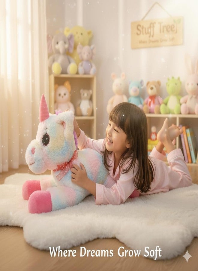 Stuff Tree Large Unicorn 60 cm Soft Toys for Kids Girls Boys Girlfriend Rainbow Valentine Color Gift Item, Home Decor Super Soft Gift Item - Image 2